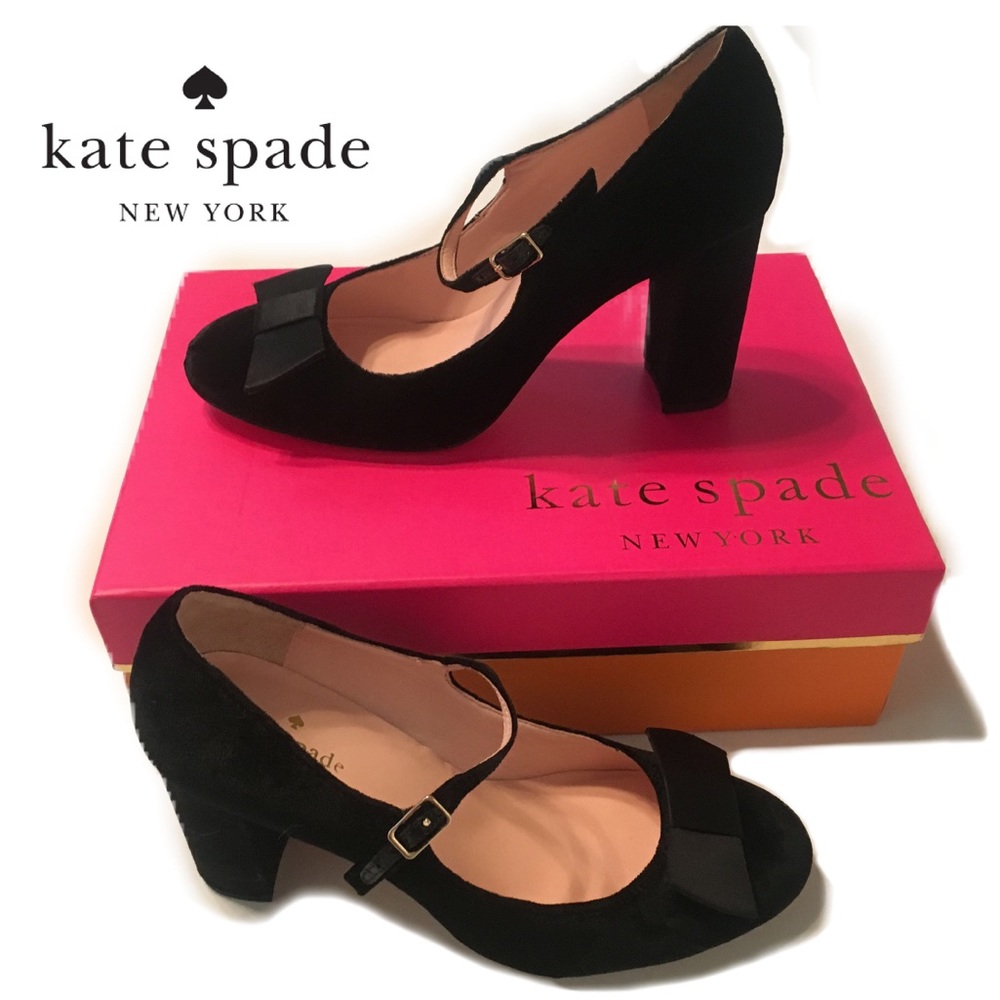 NEW KATE SPADE Bernie Velvet Mary Jane Pumps Heels
